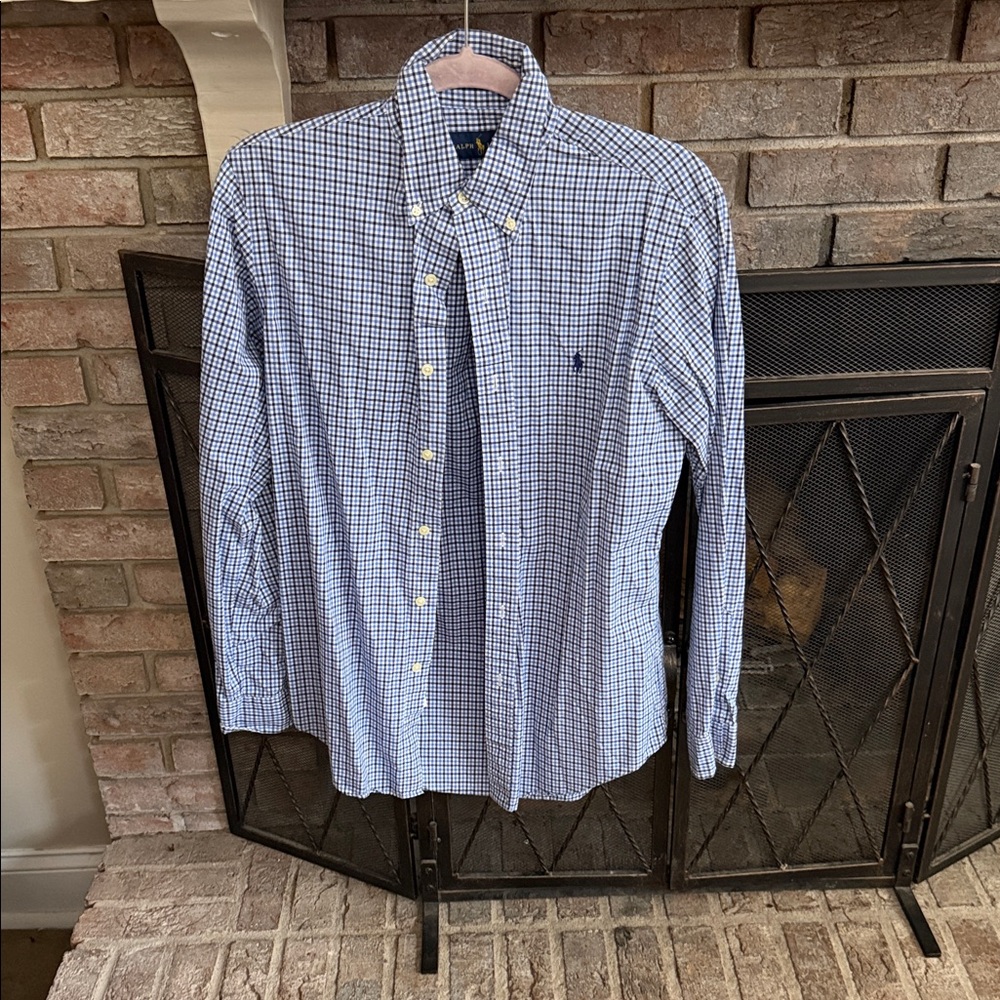 Polo Ralph Lauren Navy and White Checkered Shirt